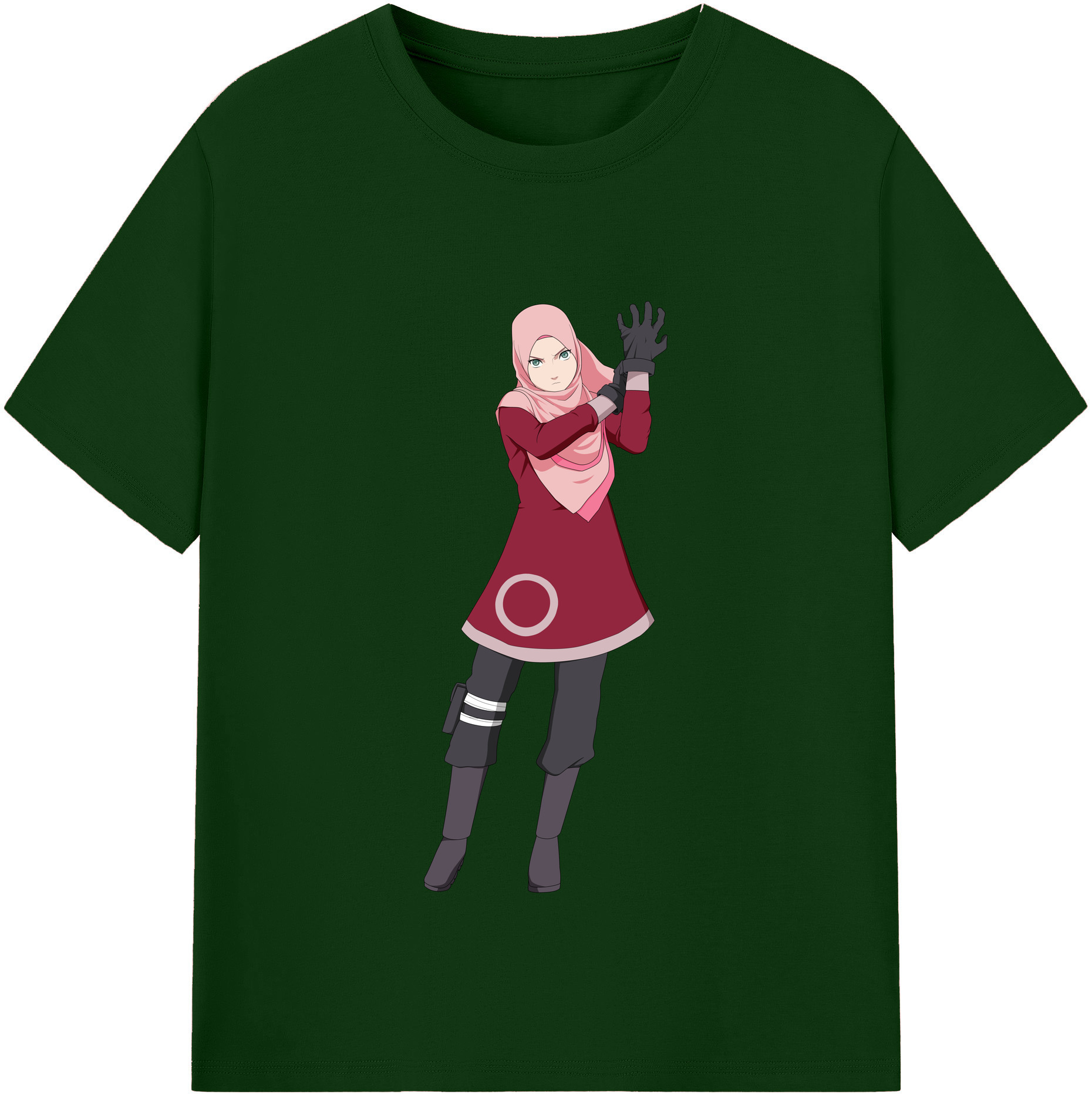（画像用） NARUTO -ナルト- 春野サクラ Haruno Sakura 綿100％半袖Tシャツ（フロントプリント）
